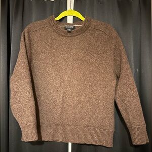 Banana Republic Chocolate Crewneck Sweater 100% Merino Fine Wool